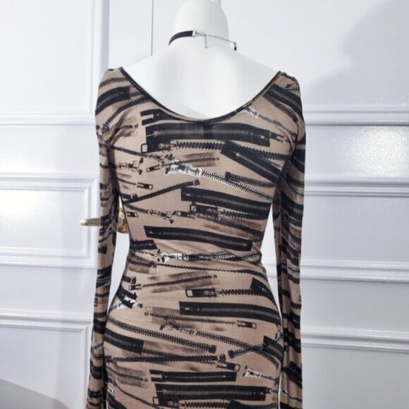 Vintage Grunge Rocker Chic Bodycon Dress - Picture 5 of 8